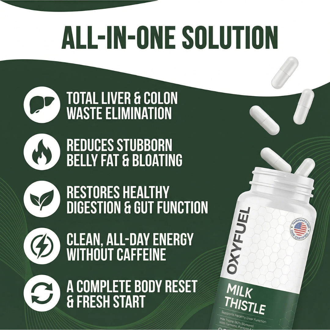 OXYFUEL Milk Thistle Liver Detox & Colon Cleanse