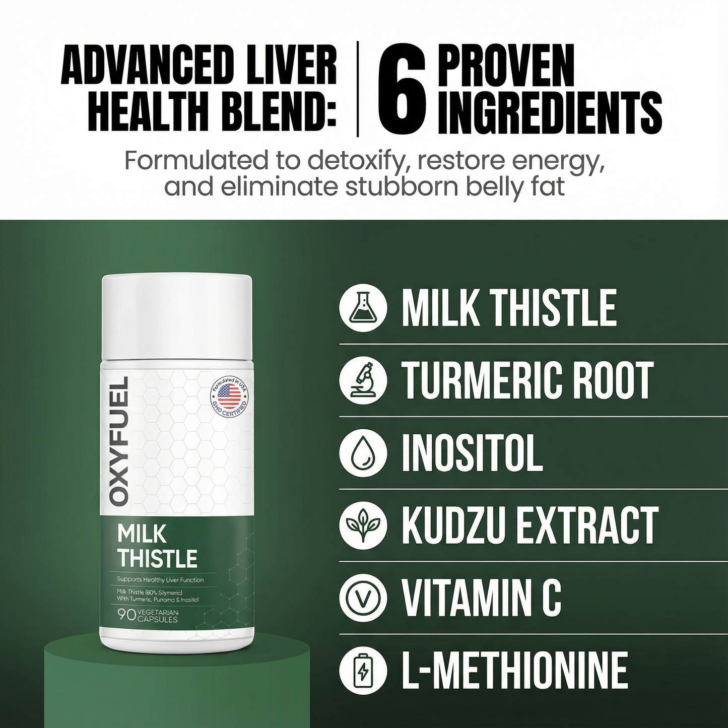 OXYFUEL Milk Thistle Liver Detox & Colon Cleanse
